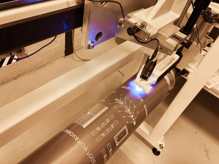 Image of screen being certified by a specialist printed electronics Pyrite SPGPrints